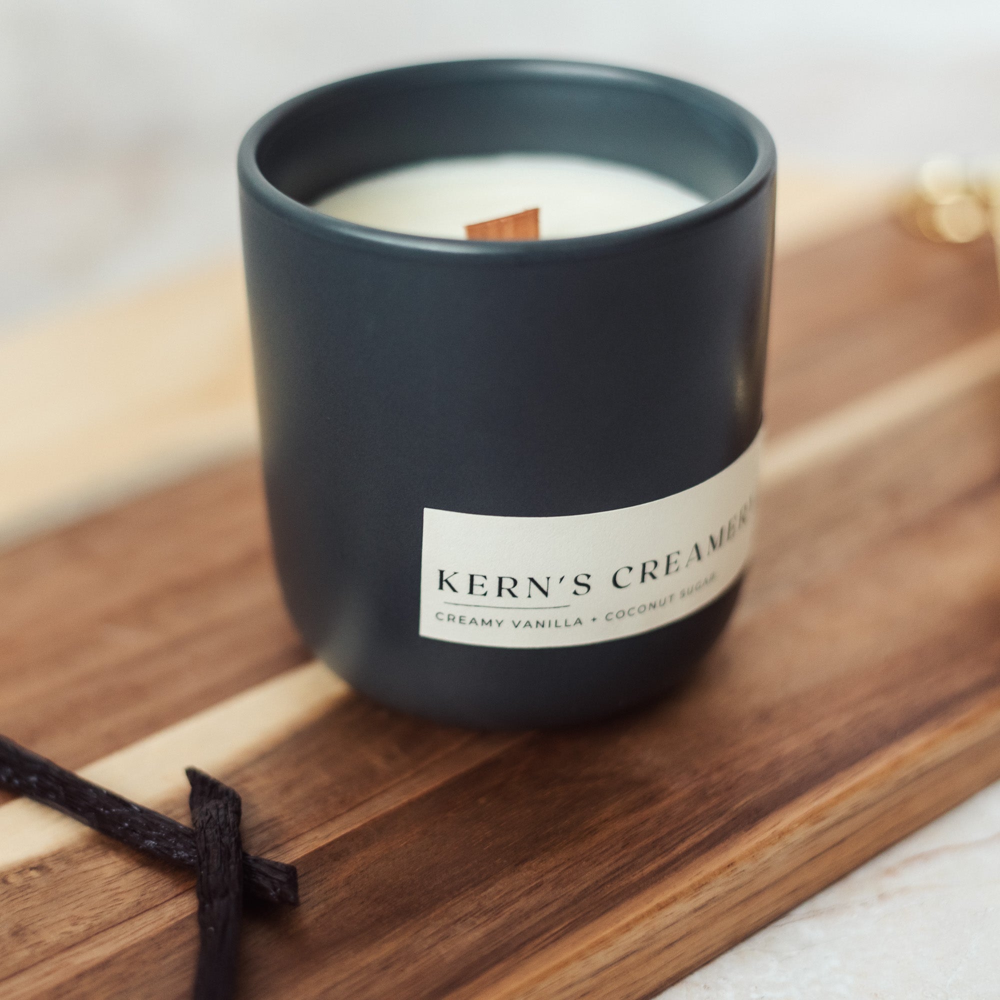 Kern's Creamery Candle (Charcoal Ceramic) SOLANA