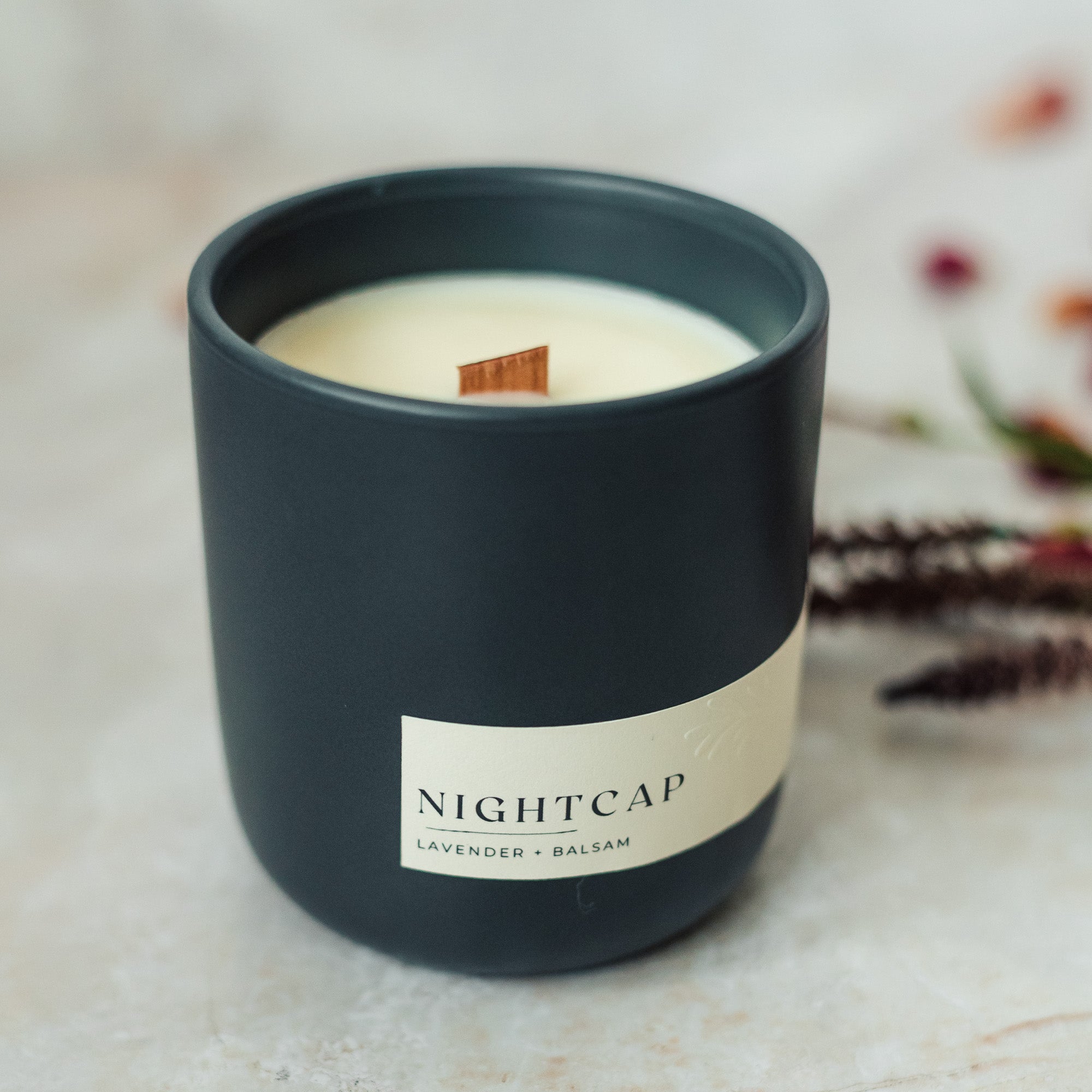 Nightcap Candle (Charcoal Ceramic) SOLANA