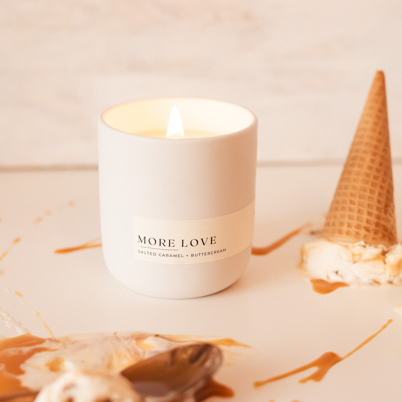 More Love Candle (Matte White Ceramic)