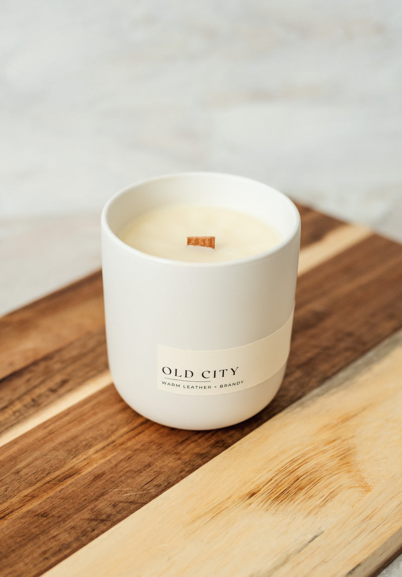 Old City Candle (Matte White Ceramic)