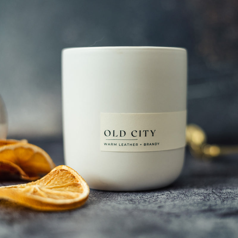 Old City Candle (Matte White Ceramic)