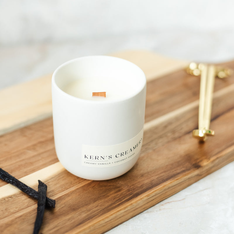 Kern's Creamery Candle (Matte White Ceramic)
