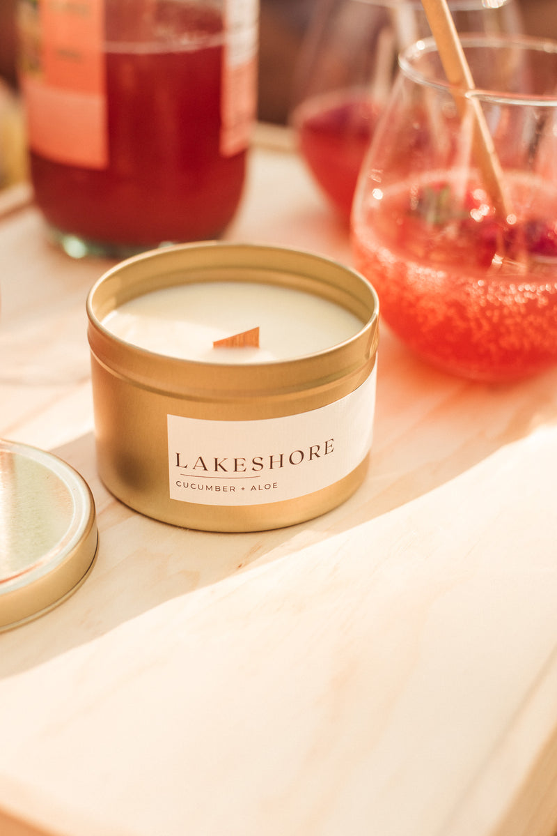 Lakeshore Candle (Gold Mini Tin)