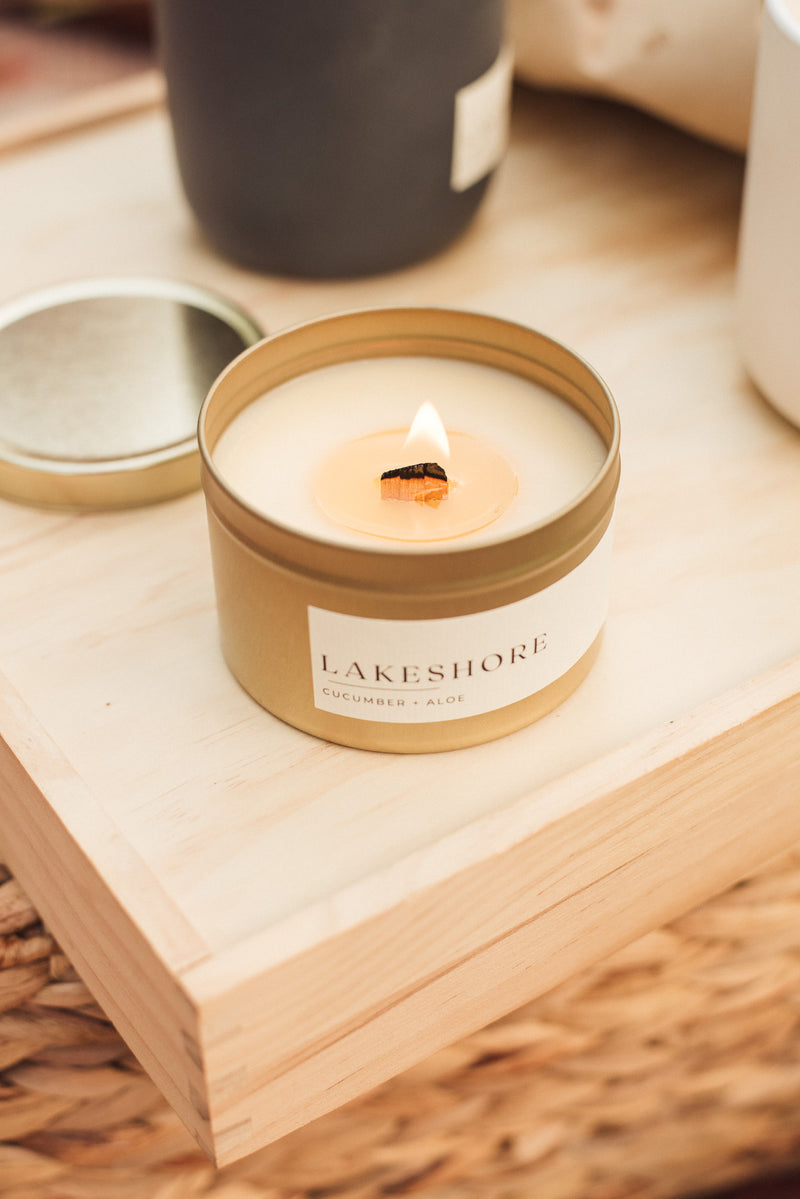 Lakeshore Candle (Gold Mini Tin)