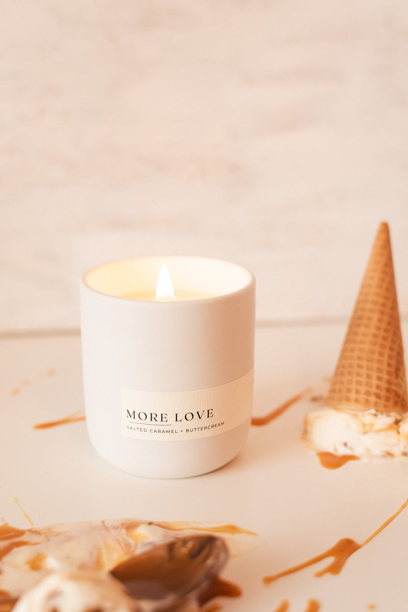 More Love Candle (Matte White Ceramic)