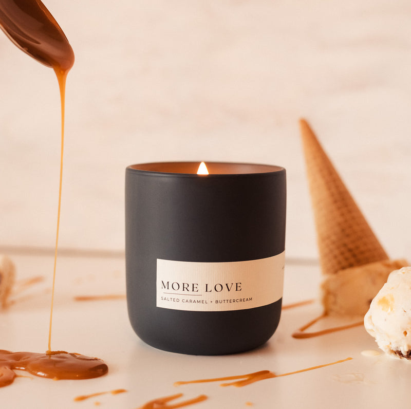 More Love Spring Candle (Charcoal Ceramic)