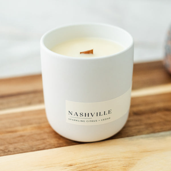 Nashville Candle (Matte White Ceramic)