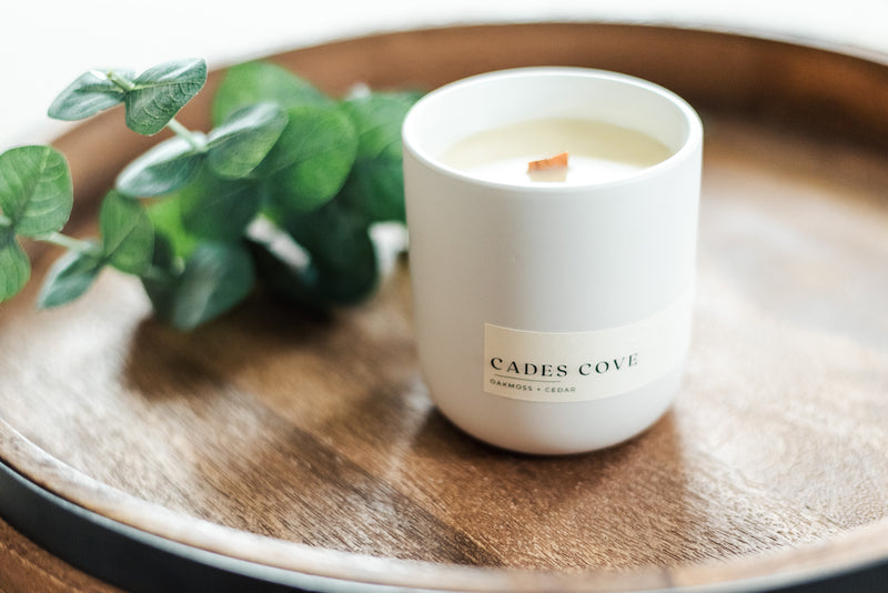 Cades Cove Candle (Matte White Ceramic)